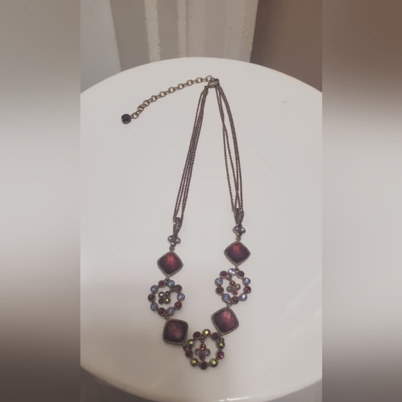 Beautiful Crystal Multicolor Studded Necklace.Multi Colored Crystal Necklace 🌴 - Picture 5 of 5